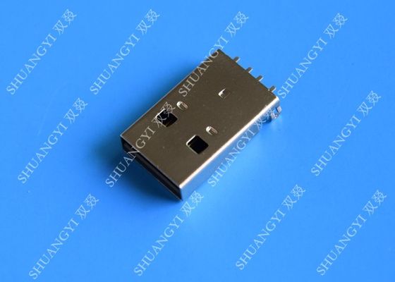 China USB 2,0 um conector de carregamento masculino de USB, conector do PWB do Pin da solda 4 da montagem de Jack da tomada fornecedor