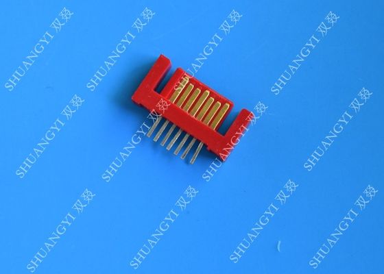 China Tipo externo vermelho de pouco peso da tensão 500V SMT do conector de Pin de SATA 7 fornecedor
