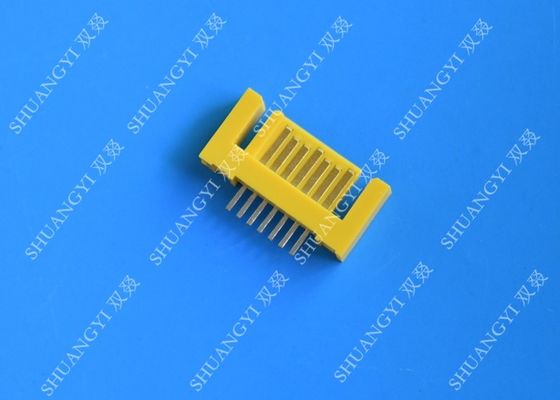 China Conector masculino externo amarelo de Serial ATA SATA do encabeçamento do conector de Pin de Serial ATA 7 fornecedor