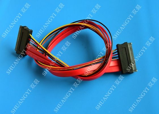 China Cabo de dados vermelho SATA Slimline de SATA adaptador fêmea/masculino de SATA com poder fornecedor